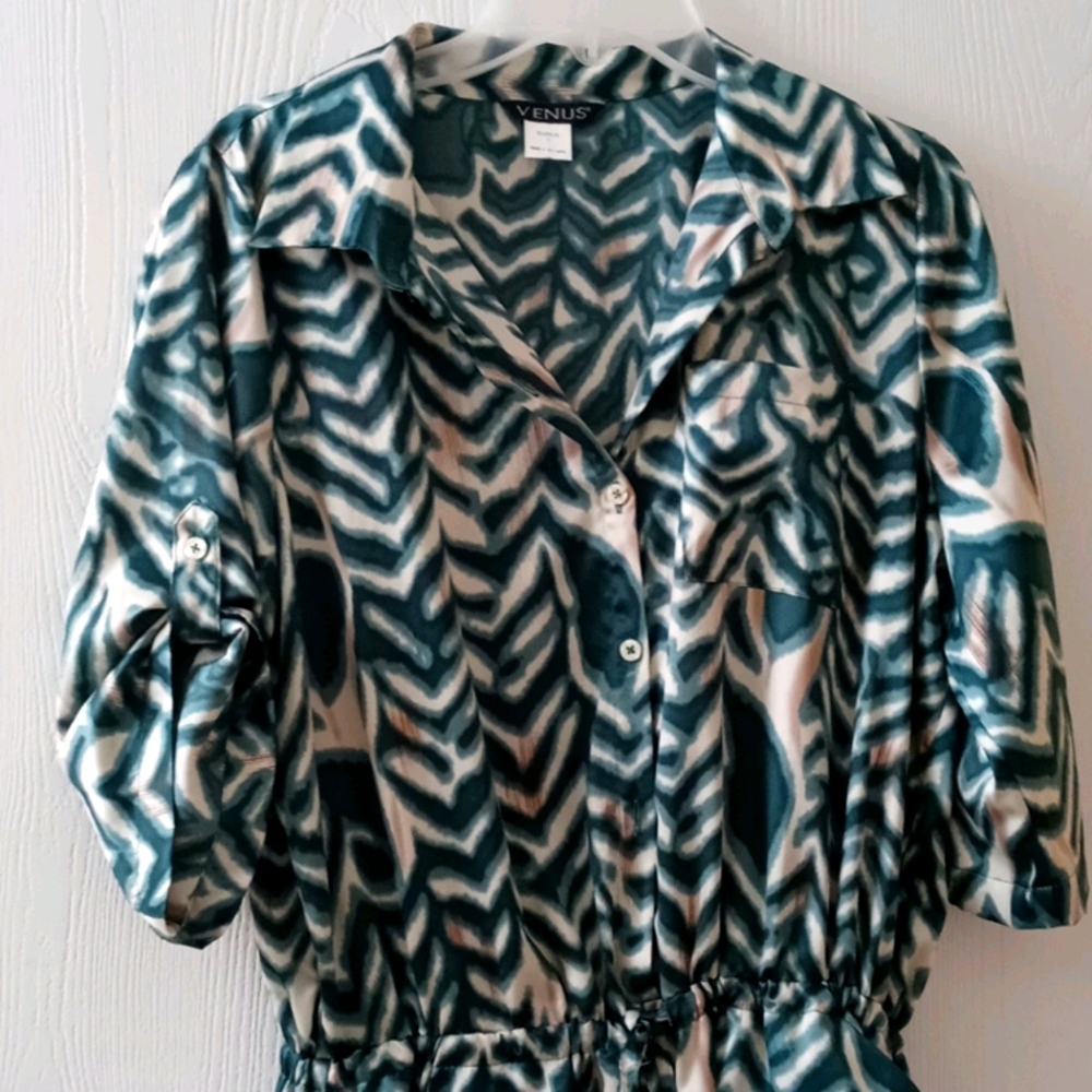 Ladies silk printed Romper by venus